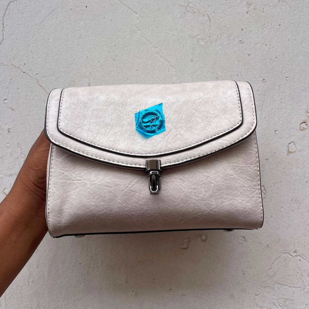 JIZ Paris Top Handle Flap Bag - Off White image 2